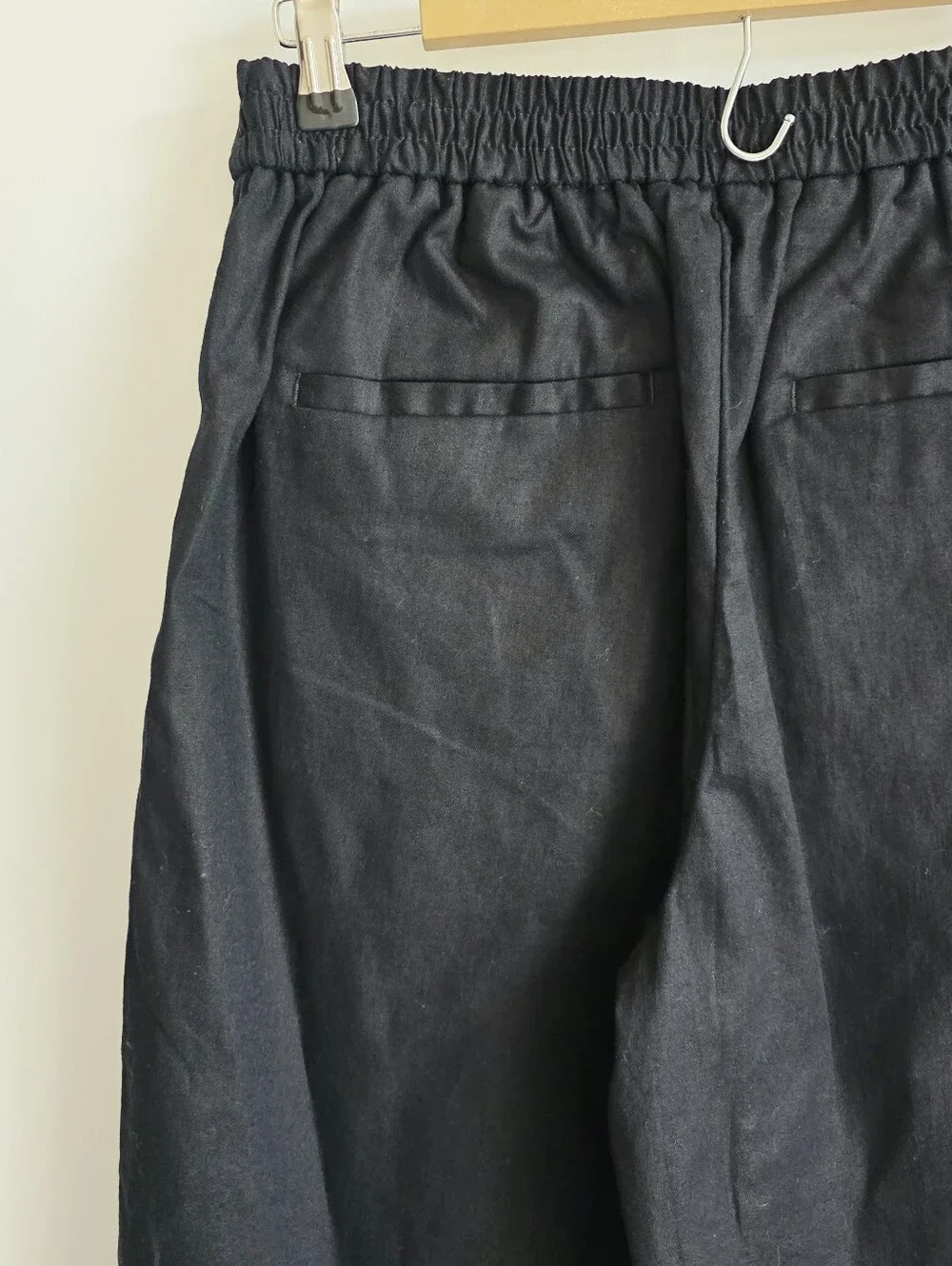 Banana Republic Anyday Wide-Leg High-Rise Linen-Blend Cropped Pant Women Size M